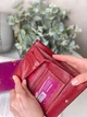 Кожаный лаковый женский кошелек AE2155 красный - изображение 7