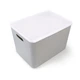 Ящик для хранения с крышкой MBM HOME FH-14/FH-16 GRAY пластиковый серый - изображение 6