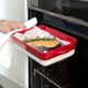 Форма для запікання прямокутна MBM HOME KP-44 L WHITE/RED, біло-червона - зображення 1