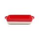 Форма для запікання прямокутна MBM HOME KP-44 L WHITE/RED, біло-червона - зображення 2