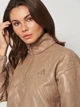 Толстовка на молнии флисовая без капюшона женская Adidas Aop Polar Fleece JX3122 XL Коричневая (4068809115482) - изображение 4