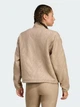Толстовка на молнии флисовая без капюшона женская Adidas Aop Polar Fleece JX3122 XL Коричневая (4068809115482) - изображение 6