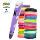 3D-ручка RZTK ArtPen с разноцветным эко-пластиком 250 м + Книга с трафаретами Purple - изображение 1