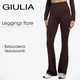 Жіночі безшовні легінси з кльошем від коліна Giulia LEGGINGS FLARED L/XL Brown-hot chocolate, легінси з мікрофібри - зображення 1