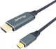 Кабель Equip USB Type-C Male to HDMI Male 3 м Black (133417) - зображення 1