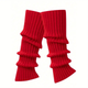 Гетры в рубчик теплые One size Красные Podarkus BK354-R - изображение 2