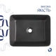 Раковина накладная Qtap Tern 480x370x135 мм, Anthracite, прямоугольная, с донным клапаном QT17116069AN - изображение 4