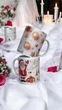Глітерна керамічна чашка "Щасливого Різдва" (Merry Christmas) 330 мл (11 унцій) Chaban_Souvenir срібна з Санта Клаусом/Святим Миколаєм/Дідом Морозом та побажанням GL_S_NG014 - зображення 2