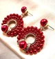 Сережки акцентные Красные бусины - изображение 6