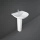 Комплект раковина с ножкой RAK Ceramics Reserva 55x18.5x50.5см (RAK0026) Белый - изображение 3