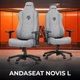 Крісло ігрове Anda Seat Novis L Fabric Dark Gray Size L - зображення 7