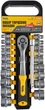 Набор головок торцевых 6-гранных Mastertool ⅜" 6-24 мм с трещоткой 72 зубца удлинитель CrV 21 шт 78-3821 - изображение 1