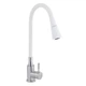 Змішувач для кухні Lidz Aria 015F31 з гнучким виливом (k35) LDARI015F31WNK36981 White / Nickel - зображення 1