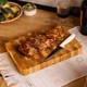 Разделочная деревянная торцевая доска с ручками-выемками, "Домино", 25*35 см, ясень - изображение 3