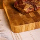 Разделочная деревянная торцевая доска с ручками-выемками, "Домино", 30*45 см, ясень - изображение 4