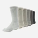 Набор женских носков высоких хлопковых Nike U Nk Ed Pls Csh Crw 132 SX6897-991 коттон 38-42 6 пар Серый/Разноцветный (196606922379) - изображение 2