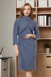 Жіноча тепла сукня з трикотажу LadyLike 50 Синій (ll2220880069449) - изображение 2