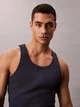 Набор маек нательных мужских хлопковых Calvin Klein NB4036-055 XL 3 шт Синий/Белый/Бирюзовый (014056452997) - изображение 6
