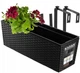Горщик Балконна скринька Kadax Begonia Rattan з ручками 19x56 см Чорний (5903699428917) - зображення 2