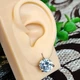 Серьги Xuping Jewelry длина 1.8см ширина 1.3см медицинское золото позолота 18К с1303 - изображение 3