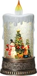 Нічник новорічний Свічка зі сніговиком XMAS WDL-23016B 10087 з LED-підсвічуванням, музикою та автоподувом для імітації снігу - зображення 1