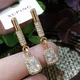 Серьги Xuping Jewelry длина 3.6см ширина 9мм медицинское золото позолота 18К с1653 - изображение 2