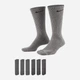 Набор мужских носков высоких хлопковых Nike U Nk Ed Pls Csh Crw 132 SX6897-065 коттон 38-42 6 пар Серый (195241138695) - изображение 6