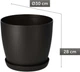 Горщик для квітів Kadax Agen з підставкою 30 см Матовый графит (K2127) - зображення 6