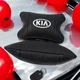 Автодушки 2 шт на подголовник Kia/Киа, натуральная кожа, черные, Подголовник для авто с комфортом - изображение 4