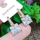 Серьги Xuping Jewelry длина 1.9см ширина 9мм медицинское золото позолота 18К цирконий с1396 - изображение 3