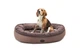 Овальный Лежак Harley and Cho Donut Soft Touch Brown XL 110х80х23 cm Коричневый для собак (HC-003102865) - изображение 9