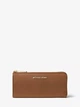 Женский кошелек Michael Kors Jet Set Travel Large Saffiano Leather Quarter-Zip Wallet коричневый - изображение 2