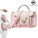 Жіноча шкіряна сумка Michael Kors Manhattan Medium Leather and Logo Satchel (кремова) - зображення 2