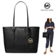 Шкіряна жіноча сумка Michael Kors Jet Set Travel Small Saffiano Leather Top-Zip Tote Bag чорна - зображення 2