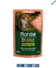 Беззерновой влажный корм Monge Cat Wet Bwild Grain Free Sterilised лосось с креветками и овощами 0.085 кг (012782) - изображение 2