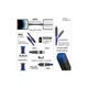 Дата кабель 6in1 inCharge X 0,14m 100W blue Rolling Square (X02WR) (342447) - изображение 2