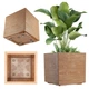 Горщик для квітів пластиковий Kadax Karo Eco 40x40 см Коричневий (5903699428696) - зображення 2