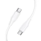 Дата кабель Hoco X124 Bien silicone Type-C to Type-C 60W (1m) White - зображення 2