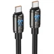 Кабель USB для зарядки и передачи данных Hoco Type-C - Type-C 1.2 м 240 Вт Черный (U143) - изображение 2