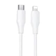 Кабель hoco. X124 Bien Silicone Type-C to Lightning 1 м, 27W Fast Charge, силиконовый кабель для быстрой зарядки iPhone, передача данных White - изображение 2