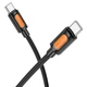 Дата кабель Borofone BX114 Structure Type-C to Type-C 60W (1m) Black - зображення 3