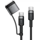 Дата кабель Acefast C22-05 2in1 Type-C to Type-C 240W/MAG3 140W (1.2m) Black - изображение 2