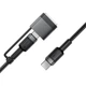 Дата кабель Acefast C22-05 2in1 Type-C to Type-C 240W/MAG3 140W (1.2m) Black - изображение 3