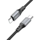 Дата кабель Hoco X86 Spear Type-C to Type-C 60W (1m) Black - зображення 3