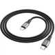 Дата кабель Hoco X86 Spear Type-C to Type-C 60W (1m) Black - зображення 4