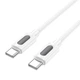 Дата кабель Borofone BX114 Structure Type-C to Type-C 60W (1m) White - зображення 4