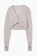 Кардиган жіночий укорочений COS cropped wool-blend cardigan 1228237003 S Сірий - зображення 5
