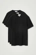 Футболки набір COS 3-pack regular cotton t-shirts 0984692002 XS Чорний - изображение 1
