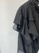 Женская блуза с воланами полупрозрачная Лавли STYLE NIKA MKSN2423 - 48, Чорний - изображение 4