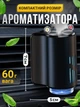 Розумний ароматизатор в машину 6 ароматів JoyPro Car Diffuser автомобільний інтелектуальний дифузор автоматичний від вібрацій авто 2 кліпси для ґрат дефлектора type c зарядка аромадифузор освіжувач для салону автомобіля алюмінієвий чорний - зображення 8